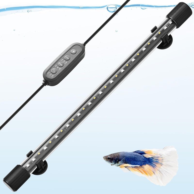 FEDOUR 18.9in Submersible Aquarium LED Light, 24/7 Aquarium Lights with Full Spectrum RGBW LEDs, IP68 Waterproof Fish Tank Light with Dimming, Timming and Color Adjustable - Image 1